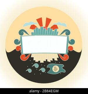 sfondo astratto, mattina e notte Illustrazione Vettoriale