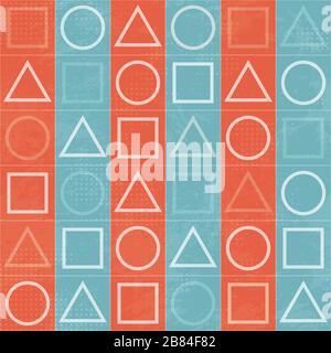 segni geometrici astratti del gioco, texture senza cuciture Illustrazione Vettoriale