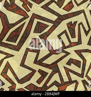 antico modello senza cuciture con effetto grunge Illustrazione Vettoriale