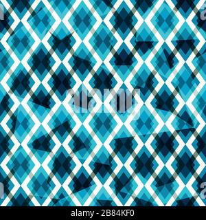 motivo senza cuciture con diamanti blu Illustrazione Vettoriale