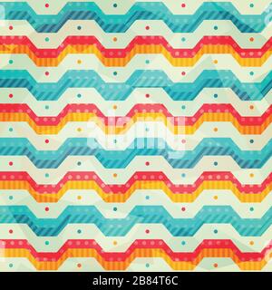 motivo a zigzag colorato senza cuciture Illustrazione Vettoriale