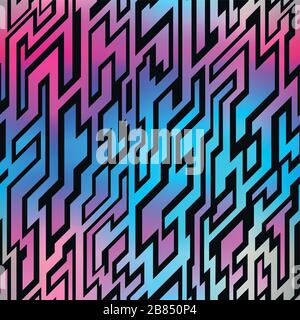 motivo geometrico senza giunture al neon Illustrazione Vettoriale