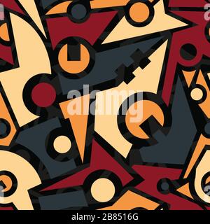 modello retrò meccanico senza cuciture Illustrazione Vettoriale