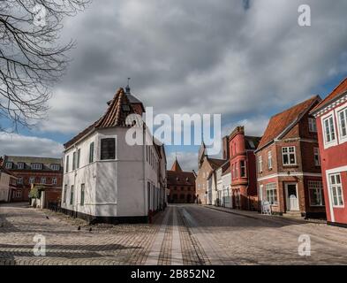 Piazza St Catharinae a Ribe, Esbjerg Danimarca Foto Stock