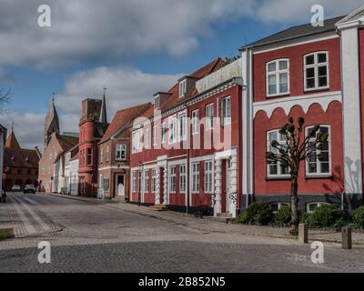 Piazza St Catharinae a Ribe, Esbjerg Danimarca Foto Stock