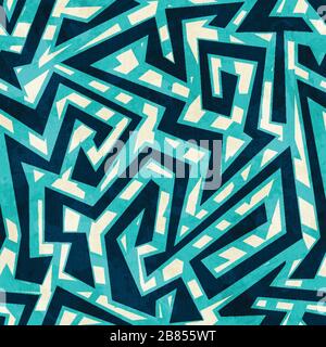 disegno senza cuciture del labirinto di mare Illustrazione Vettoriale