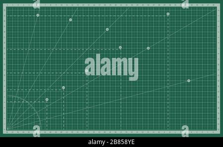 Tappeto da taglio autorigenerante con griglia in scala metrica Immagine e  Vettoriale - Alamy