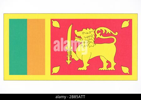 Bandiera nazionale dello Sri Lanka. Foto Stock