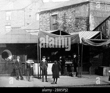 Galleria delle riprese, Market Street, Burnley, primi del 1900 Foto Stock