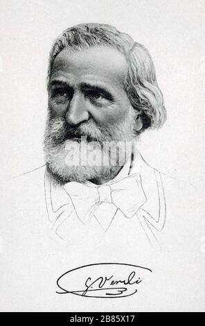 Giuseppe VERDI (1813-1901) Compositore operatico italiano circa 1885 Foto Stock