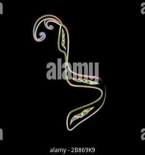 Calligrafia alfabeto ebraico. Carattere decorativo oro. Le lettere disegnano a mano oro. Multicolore. Illustrazione vettoriale su sfondo isolato. Illustrazione Vettoriale