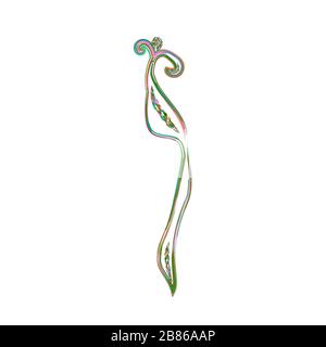 Calligrafia alfabeto ebraico. Carattere decorativo oro. Le lettere disegnano a mano oro. Multicolore. Illustrazione vettoriale su sfondo isolato. Illustrazione Vettoriale