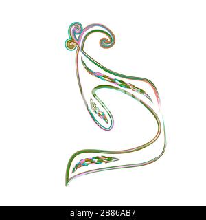 Calligrafia alfabeto ebraico. Carattere decorativo oro. Le lettere disegnano a mano oro. Multicolore. Illustrazione vettoriale su sfondo isolato. Illustrazione Vettoriale