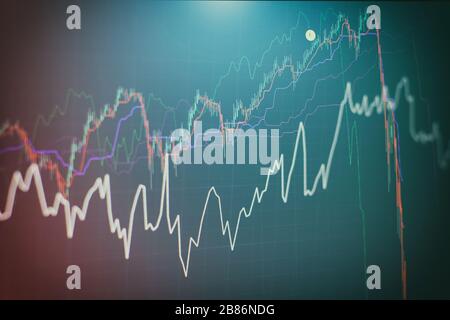 Trading sul mercato Forex valuta. Tasso di cambio per la valuta mondiale: dollaro USA, Euro, Frank, Yen. Finanziario, denaro, Global Finance, stock Foto Stock