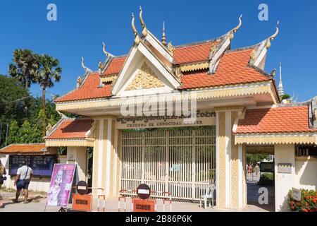 Phnom Penh, Cambogia - 18 gennaio 2017: Choeung Ek genocidal Center campi di uccisione in Phnom Penh Cambogia Foto Stock