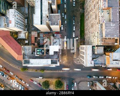 Grattacieli nel centro di Johannesburg, Sud Africa Foto Stock