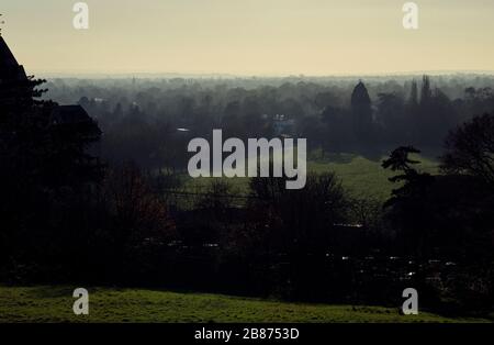 Vista del Richmond Park al mattino Foto Stock