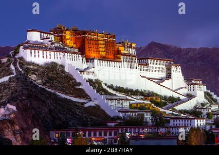 Palazzo del Potala, Lhasa, in Tibet Foto Stock
