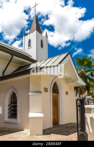 Chiesa della Cattedrale di San Paolo, Victoria, Mahe Island, Seychelles, Oceano Indiano Foto Stock