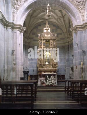 CAPILLA DEL LIGNUM CRUCIS CON LA RELIQUIA DEL SINDACO TROZO CONOCIDO DE LA CRUZ DE CRISTO- S XVIII. Autore: MAESTRO PLAZA. LOCALITÀ: MONASTERIO DE SANTO TORIBIO. Liébana. SPAGNA. Foto Stock