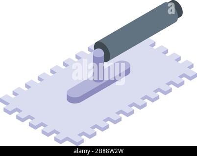 Icona raffigurante un trowel, stile isometrico Illustrazione Vettoriale