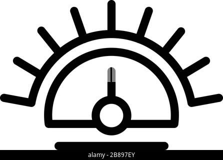 Icona di controllo barometro, stile contorno Illustrazione Vettoriale