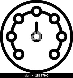 Icona barometro strumento, stile contorno Illustrazione Vettoriale