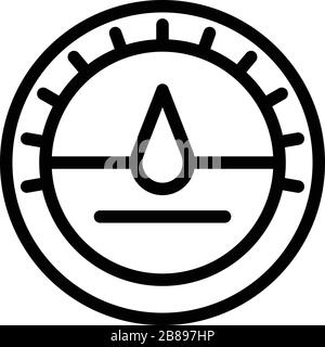 Icona attrezzatura barometro, stile contorno Illustrazione Vettoriale