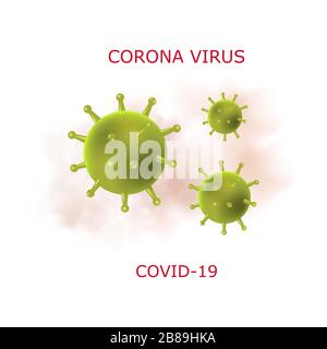 Coronavirus influenza sfondo come pericoloso influenza.illustrazione vettoriale. Illustrazione Vettoriale
