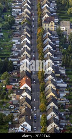 , zona residenziale intorno Emscherstrasse nel quartiere Brauck, 30.09.2013, vista aerea, Germania, Renania settentrionale-Vestfalia, Ruhr Area, Gladbeck Foto Stock