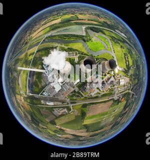 , centrale a carbone Gersteinwerk a Werne-Stockum, 25.07.2011, vista aerea, Germania, Renania Settentrionale-Vestfalia, Ruhr Area, Werne Foto Stock