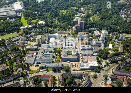 Clinica universitaria di Essen, 26.07.2015, veduta aerea, Germania, Renania Settentrionale-Vestfalia, Area della Ruhr, Essen Foto Stock