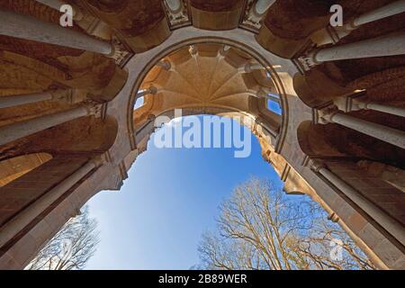 Rovine dell'Abbazia di Heisterbach, monastero cistercense nel Siebengebirge, Germania, Renania Settentrionale-Vestfalia, Renania, Koenigswinter Foto Stock