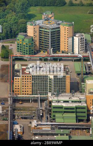 , area della Bayer Pharma AG a Bergkamen, 29.04.2011, vista aerea, Germania, Renania Settentrionale-Vestfalia, Area della Ruhr, Bergkamen Foto Stock