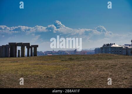 Bellissimo scatto del megalito in Spagna Foto Stock