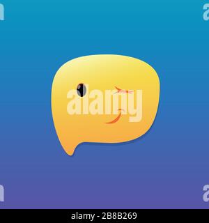 Immagine isolata con il logo Smile e il vettore delle icone Illustrazione Vettoriale