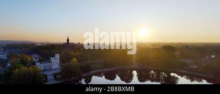 Druskininkai panorama dal punto di vista del drone Foto Stock