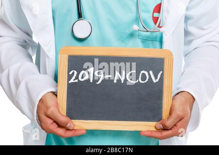 Coronavirus corona virus 2019-nCoV malattia malattia malattia medico malattia malattia malattia malattia malattia malattia scheda di ardesia Foto Stock