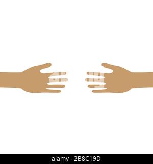 Due mani isolate Illustrazione Vettoriale
