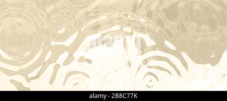 Superficie dell'acqua increspata. Gocce di pioggia. Bianco grigio sfumatura sfondo trasparente. rendering 3d Foto Stock
