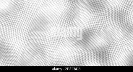 Motivo ondulato bianco e nero. Illustrazione geometrica astratta. Grande formato, rendering 3d Foto Stock