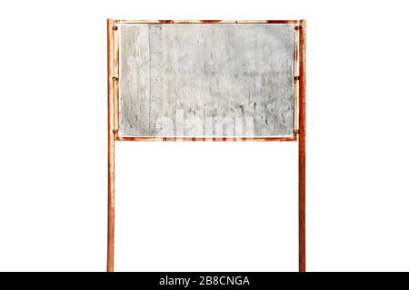 Vecchio legno compensato di affissioni. Scaffali vintage arrugginiti. Spazio di copia Foto Stock