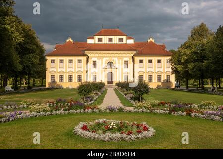 Palazzo Lustheim, Schloss Schleißheim (Palazzo Schleissheim) a Oberschleißheim, Monaco, Baviera, Germania. Foto Stock