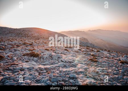 'La Maroma' in cima alla montagna. Foto Stock