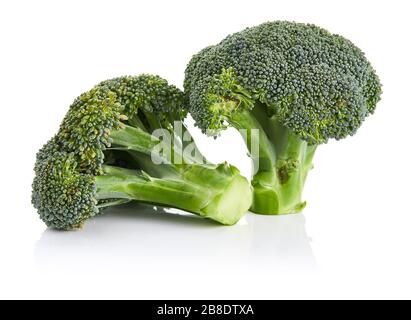 Broccoli Freschi Isolati Su Sfondo Bianco Foto Stock