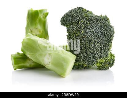 Broccoli Freschi Isolati Su Sfondo Bianco Foto Stock