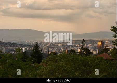 Vista del paesaggio urbano Tbilisi, Georgia Foto Stock
