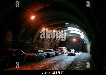 Strada della metropolitana, Guanajuato, Messico Foto Stock