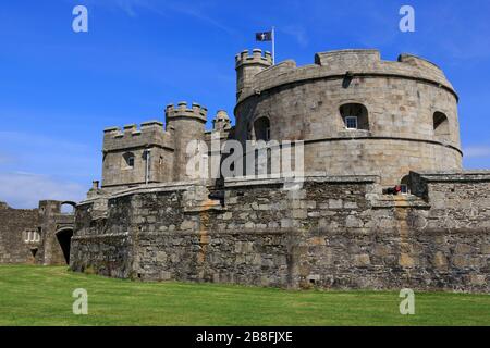 Enrico VIII Fort nel Castello di Pendennis, Colchester, England, Regno Unito Foto Stock