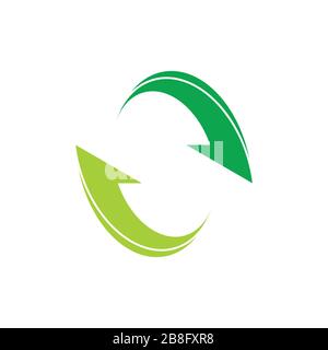 cerchio vettore di logo frecce di rotazione geometrica Illustrazione Vettoriale